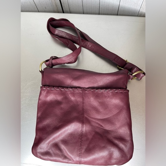 Great American Leatherworks Burgundy Leather Shoulder bag Purse Organzational - Picture 1 of 8